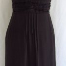 VERA WANG 6 Lavender Lable Brown Silk Pleated Front Halter Dress Empire Waist