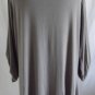 FENN WRIGHT MASON 2X Solid Gray Rayon Stretch Flared Hem Long Open Front Jacket