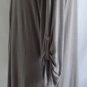 FENN WRIGHT MASON 2X Solid Gray Rayon Stretch Flared Hem Long Open Front Jacket
