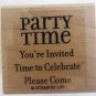 Stampin Up Party Time Lots Of Thoughts Rubber Stamp Phrases Occasion