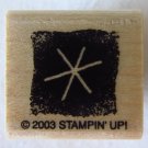 Stampin Up Small Christmas Star Stipple Celebration Rubber Mounted Stamp Holiday