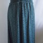 LAPIS L Brown Blue Floral Print Smocked Empire Waist Stretch Long Maxi Dress