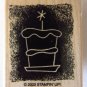 Stampin Up Birthday Cake Stipple Celebration Collection Rubber Mounted Stamp