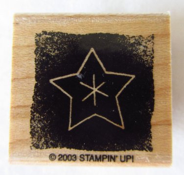 Stampin Up Christmas Star Stipple Celebration Rubber Mounted Stamp Holiday
