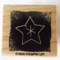 Stampin Up Christmas Star Stipple Celebration Rubber Mounted Stamp Holiday