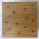 FRL Designs Heart Dust Valentine Love Background Rubber Stamp Wedding