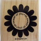 Stampin Up Sweet of You Flower So Many Scallops Rubber Mounted Stamp Gratitude