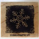Stampin Up Snowflake Stipple Celebration Rubber Mounted Stamp Christmas Winter