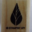Stampin Up Leaf Itty Bitty Buds Collection Rubber Mounted Stamp Leaves