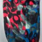 ARMANI EXCHANGE 4 XS S Silk Stretch Floral Print Red Blue Black Drop Waist Dress