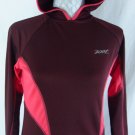 ZOOT S Womens Megaheat Activewear Running Maroon Red Pink Pull Over Hoodie Top