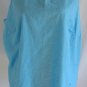QUACKER FACTORY 1X Blue Embellished Rhinestones Tank Top Shirt Set Cotton Linen