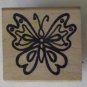 THE STAMPING BUG Butterfly 2 x 2 Wood Mounted Rubber Stamp