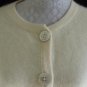 NEW BANANA REPUBLIC L Solid Beige Angora Lambswool Cardigan Sweater