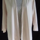 WEEKENDS CHICOS 3 XL Open Front Jacket Shirt Solid Pink Sweatshirt Material