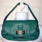 LIZ CLAIBORNE New York Jackie Demi Bag Turquoise Pebbled Leather Purse Handbag