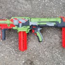 Nerf Nitron Vortex green tactical motorized shooter blaster w 2 clips nice workg