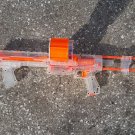 Nerf N Strike C-044A clear Raider CS-35 with 1 small raider drum & butt stock