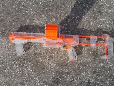 Nerf N Strike C-044A clear Raider CS-35 with 1 small raider drum & butt stock