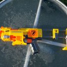 Nerf N Strike Barricade RV-10 motorized automatic pistol with butt stock workig