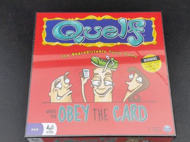 Quelf unpredictable party board game 2012 Spin Master where u obey the card NIP
