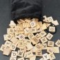lot L 203 various Scrabble wood letter tile repurpose craft part pieces preowned