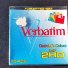 20 Verbatim MF 2HD formatted IBM 3.5" 3 1/2" diskette disks 10 color 10 black