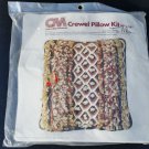 vintage Columbia Minerva Spicy Textures crewel pillow kit 14" x 14" Erica Wilson