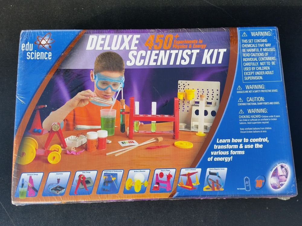 Edu Science Deluxe Scientist Kit 450 Experiments In Physics Energy 37032 Nip