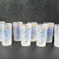 vtg 8 Libbey frosted glass Howdy Colonel w Honorable Order of Kentucky on back