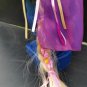 Disney Tangled Princess Rapunzel hat with braid medieval hat satin ribbons useD