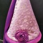 Disney Tangled Princess Rapunzel hat with braid medieval hat satin ribbons useD