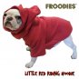 French Bulldog Boston Terrier Froodies Hoodies Red Fleece Sweatshirt Coat Jacket
