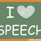 I Love Speech, Printable Poster