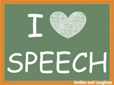 I Love Speech, Printable Poster