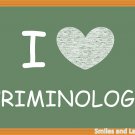 I Love Criminology, Printable Poster
