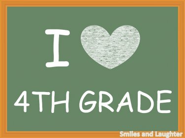 I Love Fourth Grade, Printable Poster