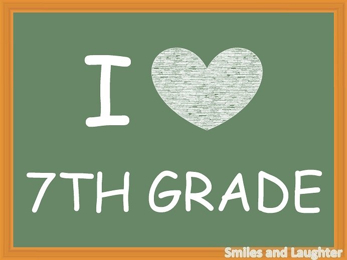 I Love Seventh Grade, Printable Poster