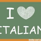 I Love Italian, Printable Poster