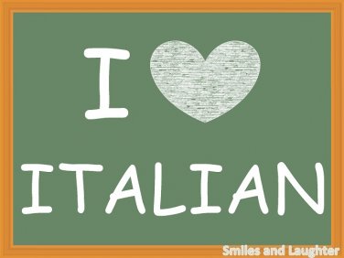 I Love Italian, Printable Poster