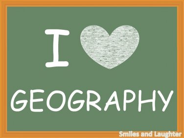 I Love Geography, Printable Poster