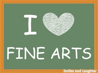 I Love Fine Arts, Printable Poster