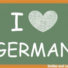 I Love German, Printable Poster