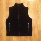 Women's Gap Black Fuzzy Zip up Vest with Zipper pockets Size: Medium
