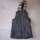 Women's Mainstreet Blues Outdoor Vest with Removable Faux Fur Hood Size: M