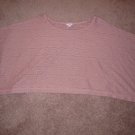 Women's Candie's Lace Shawl Sweater Top Pink Size: S