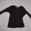 Women's Norm Thompson Black Rayon Wrap Sweater Size: M