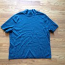Women's Pendleton Blue Green Merino Wool Short Sleeve Sweater Top Size: 3X