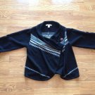Women's love by Design Black Acrylic Long Sleeve Shawl Cardigan Sweater Size: L