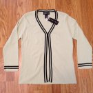 Women's NWT Finity Green Rayon Cardigan with Top Hook Size: Large